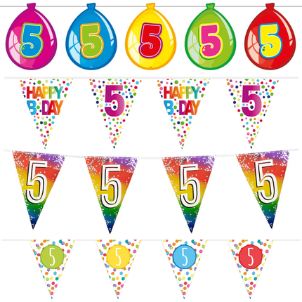 5 Jaar Slingers - Partywinkel