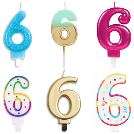 6 Jaar Kaarsen - Partywinkel