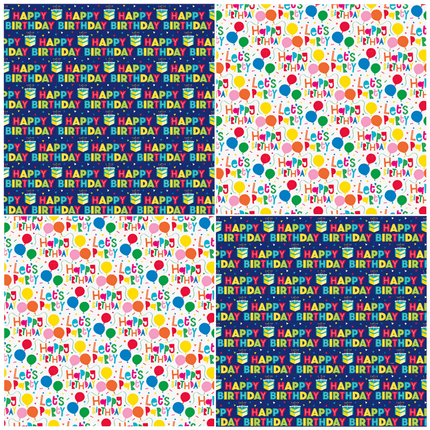 Happy Birthday Cadeaupapier - Partywinkel