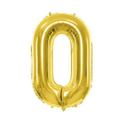 0 Jaar Cijfer Ballon Goud Leeg 72cm van Partydeco koop je bij Partywinkel