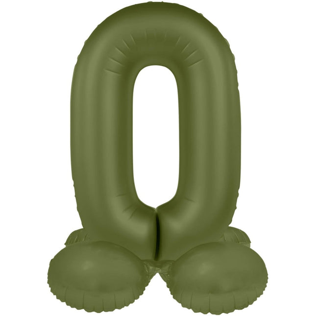 0 Jaar Cijfer Ballon Groen Mat 72cm van Folat koop je bij Partywinkel