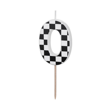 0 Jaar Kaars Race 5,5cm van Partydeco koop je bij Partywinkel