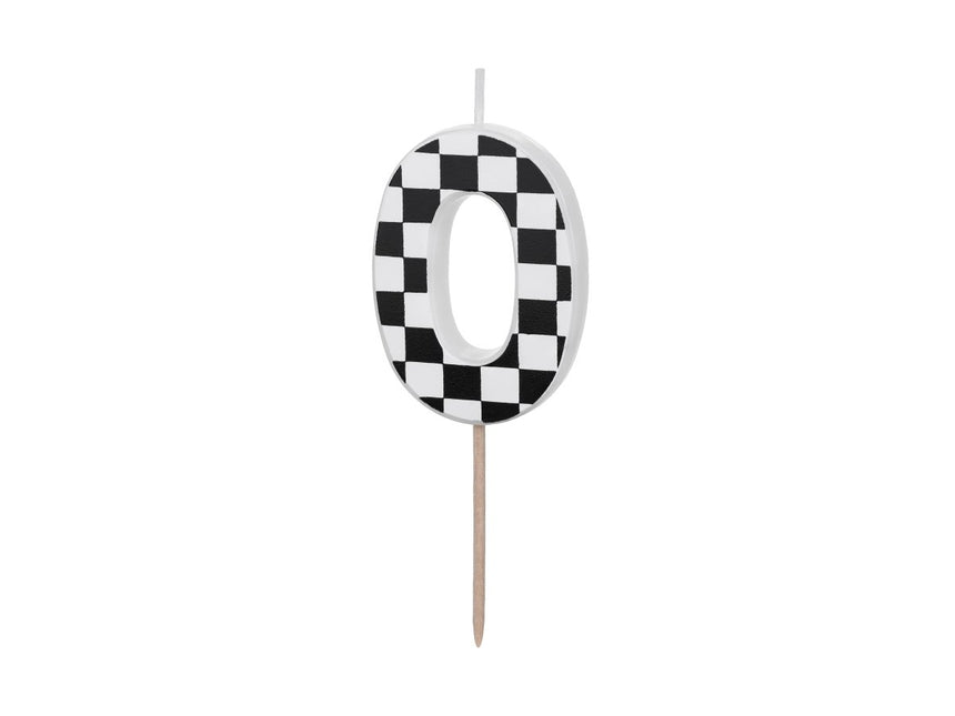 0 Jaar Kaars Race 5,5cm van Partydeco koop je bij Partywinkel