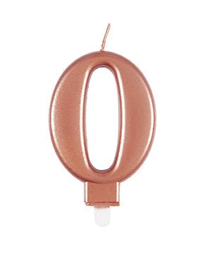 0 Jaar Kaars Rose Goud 10cm van Unique koop je bij Partywinkel