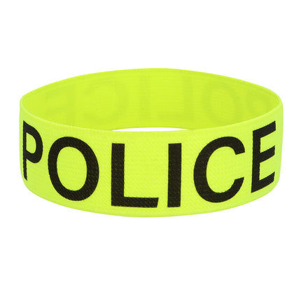 Politie Armband Geel Zwart Uv