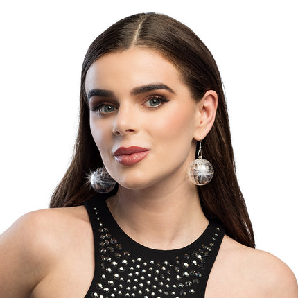 Paar LED oorbellen Discobal