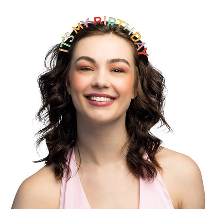 Metalen diadeem 'It's my birthday'