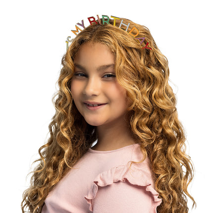 Metalen diadeem 'It's my birthday'