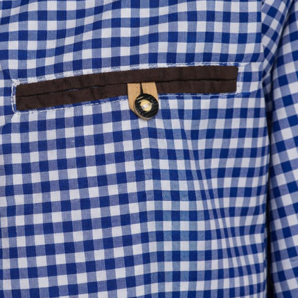 Oktoberfest Blouse Blauw Wit