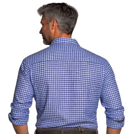 Oktoberfest Blouse Blauw Wit