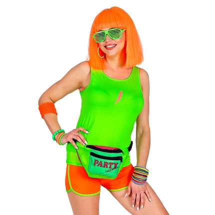 Neon Tanktop Groen Bliksemschicht