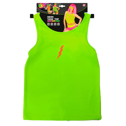 Neon Tanktop Groen Bliksemschicht