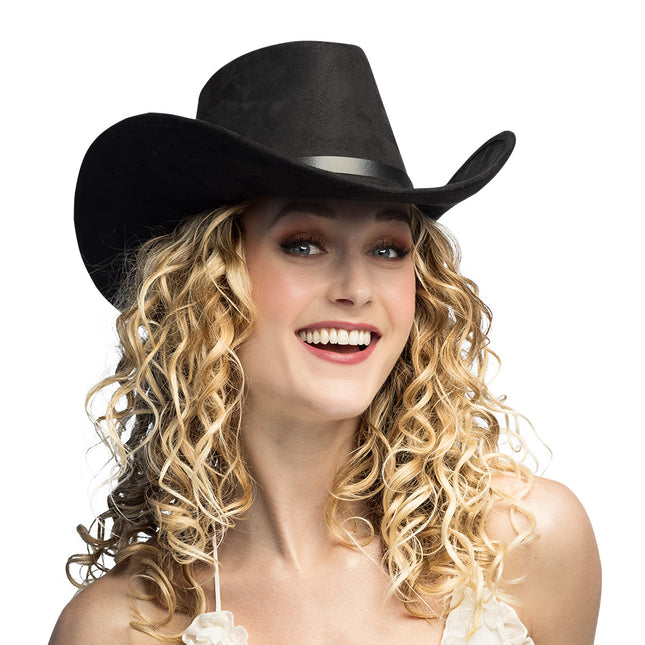 Hoed cowboy Bronco zwart