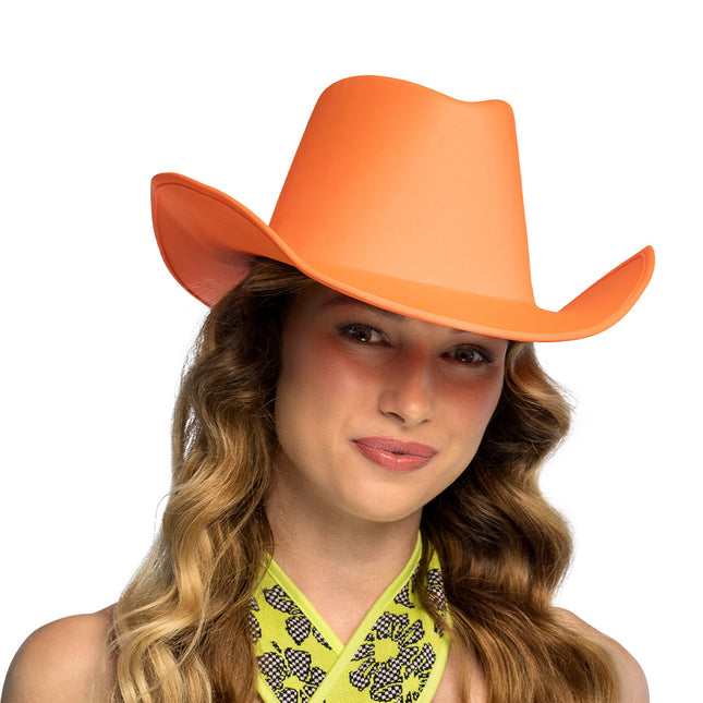 Hoed cowboy Blaze neonoranje