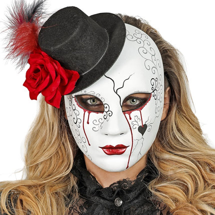Dia De Los Muertos Masker Met Hoed