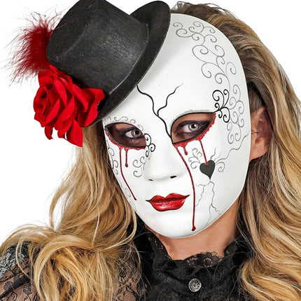 Dia De Los Muertos Masker Met Hoed