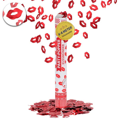 Rode Confetti Kanon Lippen 40cm