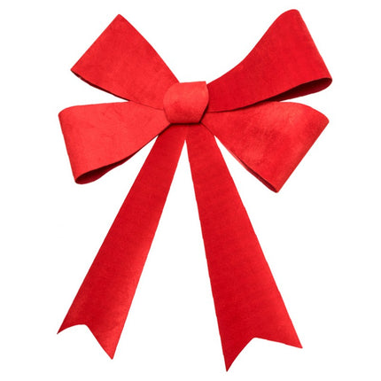 Rode Strik Velvet Groot 86cm