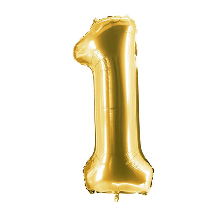 1 Jaar Cijfer Ballon Goud Leeg 85cm van VDV Benefit koop je bij Partywinkel
