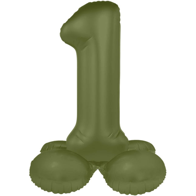 1 Jaar Cijfer Ballon Groen Mat 41cm van Folat koop je bij Partywinkel