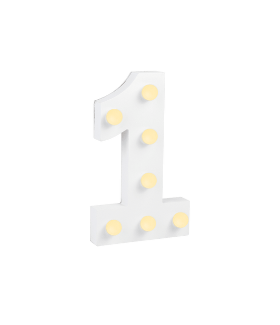 1 Licht Cijfer 16,5cm van Paper Dreams koop je bij Partywinkel