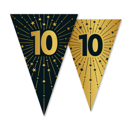 10 Jaar Slinger Goud Zwart 10m van WeFiesta koop je bij Partywinkel