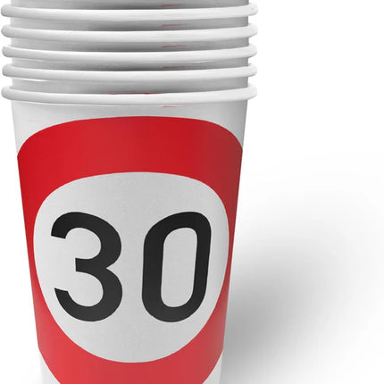 30 Jaar Bekers Verkeersbord 250ml