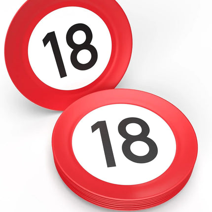 18 Jaar Borden Verkeersbord 23cm 8st