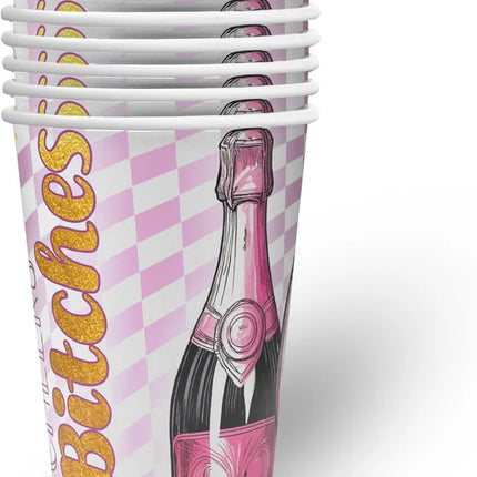 Vrijgezellenfeest Bekers Roze 250ml 8st