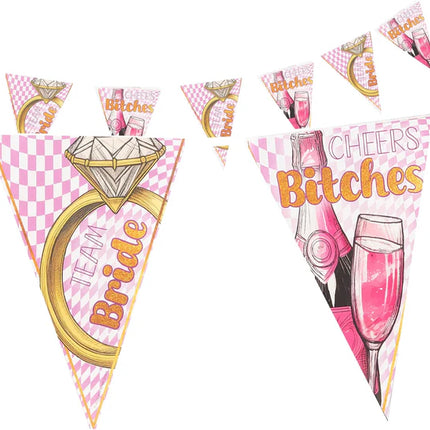 Vrijgezellenfeest Slinger Roze 4m