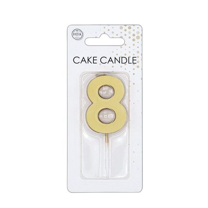 8 Kaars Goud Metallic 4,5cm