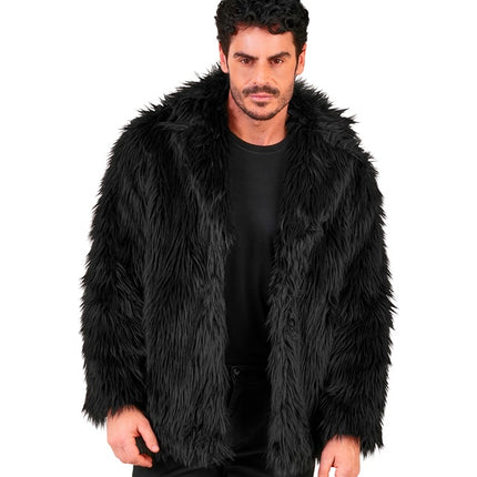 Bontjas Pluche Zwart