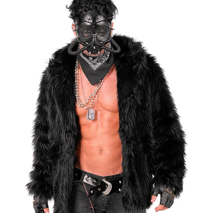 Bontjas Pluche Zwart