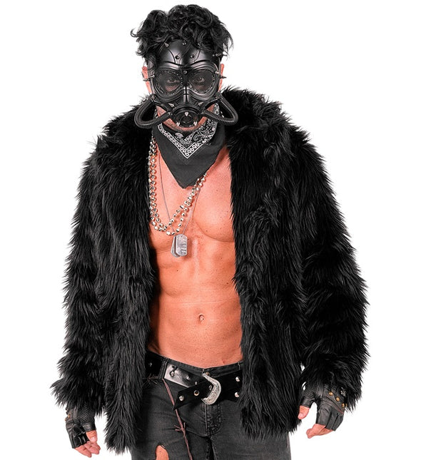 Bontjas Pluche Zwart