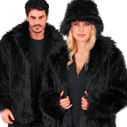 Bontjas Pluche Zwart