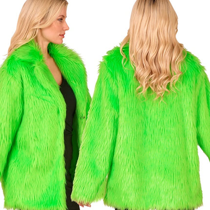 Bontjas Pluche Neon Groen