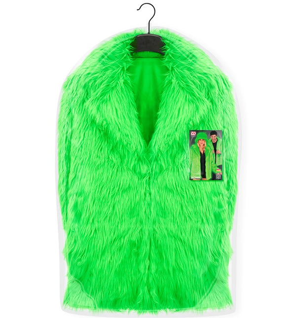 Bontjas Pluche Neon Groen
