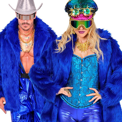 Bontjas Pluche Blauw