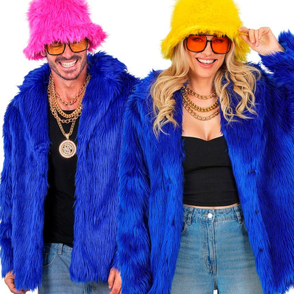 Bontjas Pluche Blauw