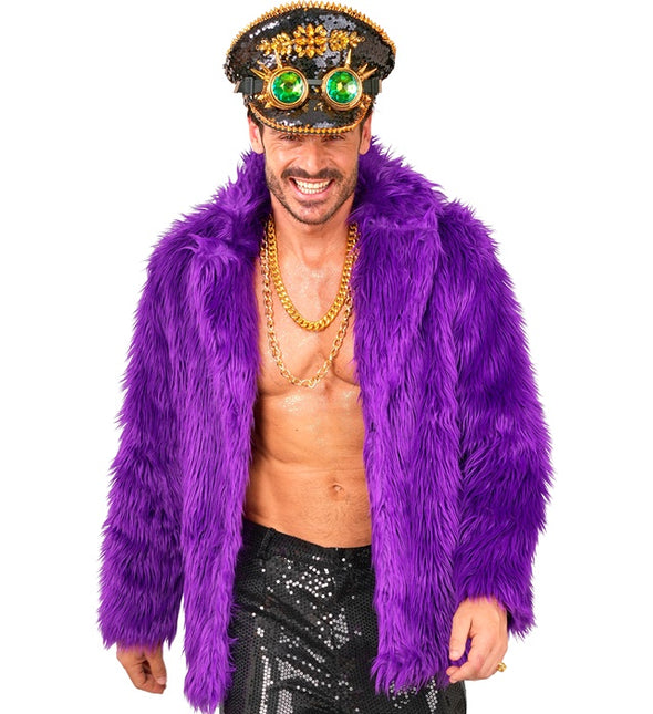 Bontjas Pluche Paars