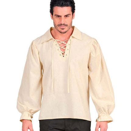 BEIGE HISTORISCH KARAKTER SHIRT
