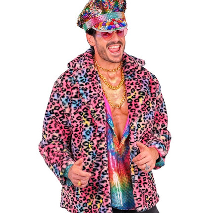 Bontjas Pluche Multi Luipaard