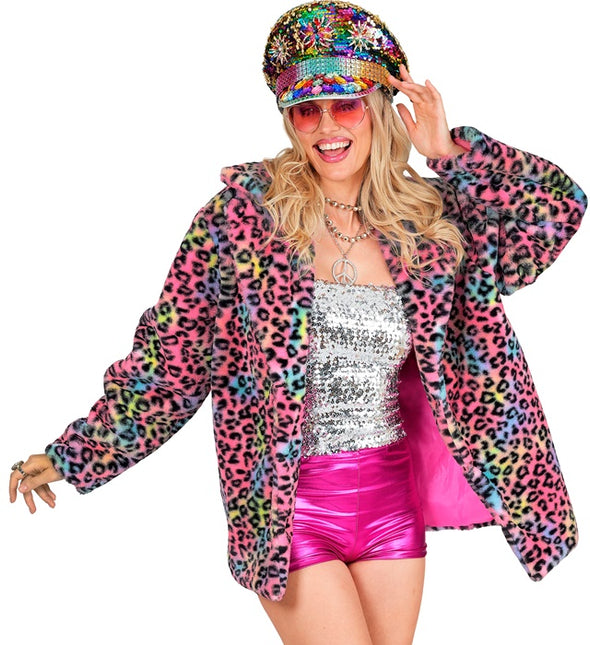 Bontjas Pluche Multi Luipaard