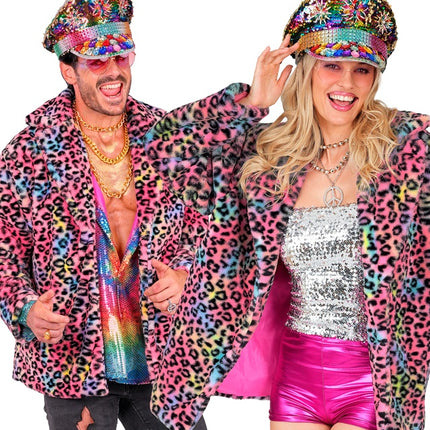 Bontjas Pluche Multi Luipaard