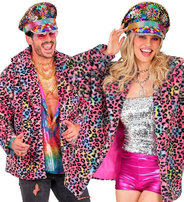 Bontjas Pluche Multi Luipaard