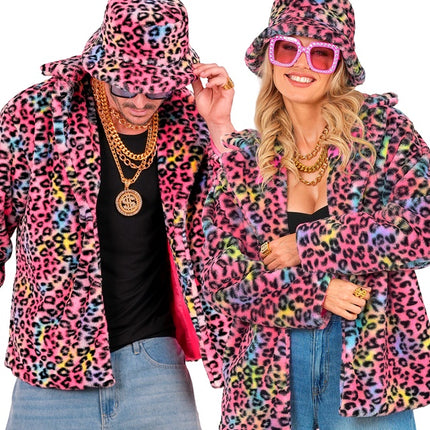 Bontjas Pluche Multi Luipaard