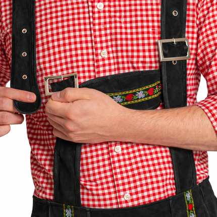 Oktoberfest Lederhose Zwart Lang