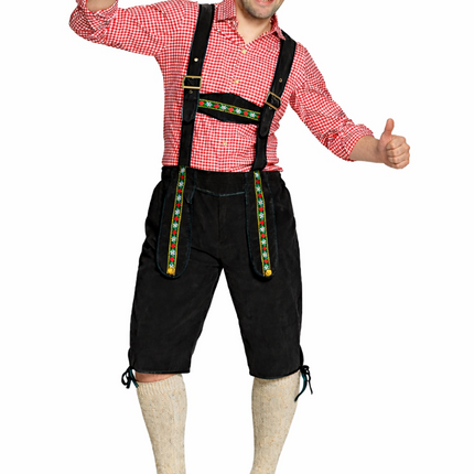 Oktoberfest Lederhose Zwart Lang