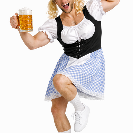 Blauwe Dirndl Jurk Oktoberfest Heren