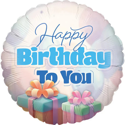 Happy Birthday Helium Ballon Cadeau Leeg